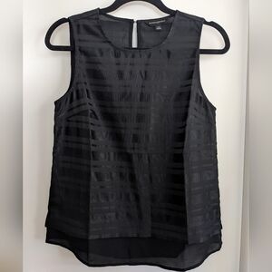 Banana Republic Sheer Black Sleeveless Blouse